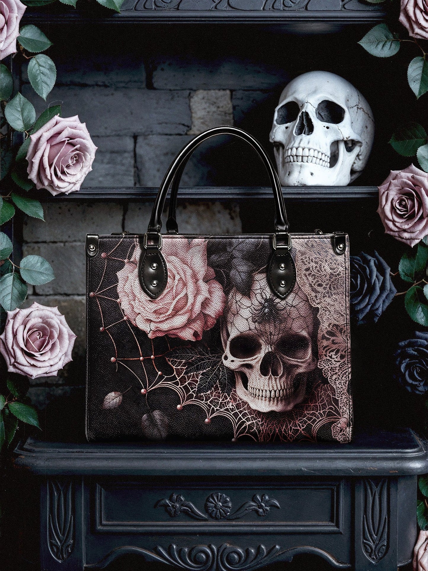 "Venomina" - Leather Handbag Matching Set (FREE WALLET)