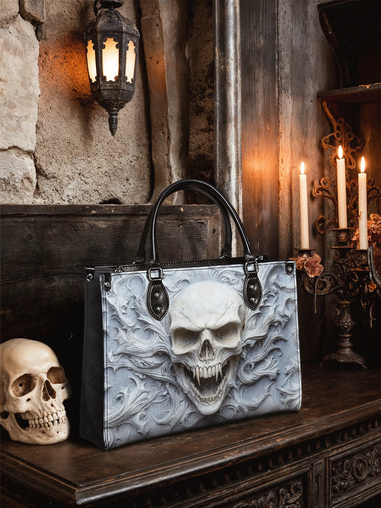 "Wraithbone" - Leather Handbag Matching Set (FREE WALLET)