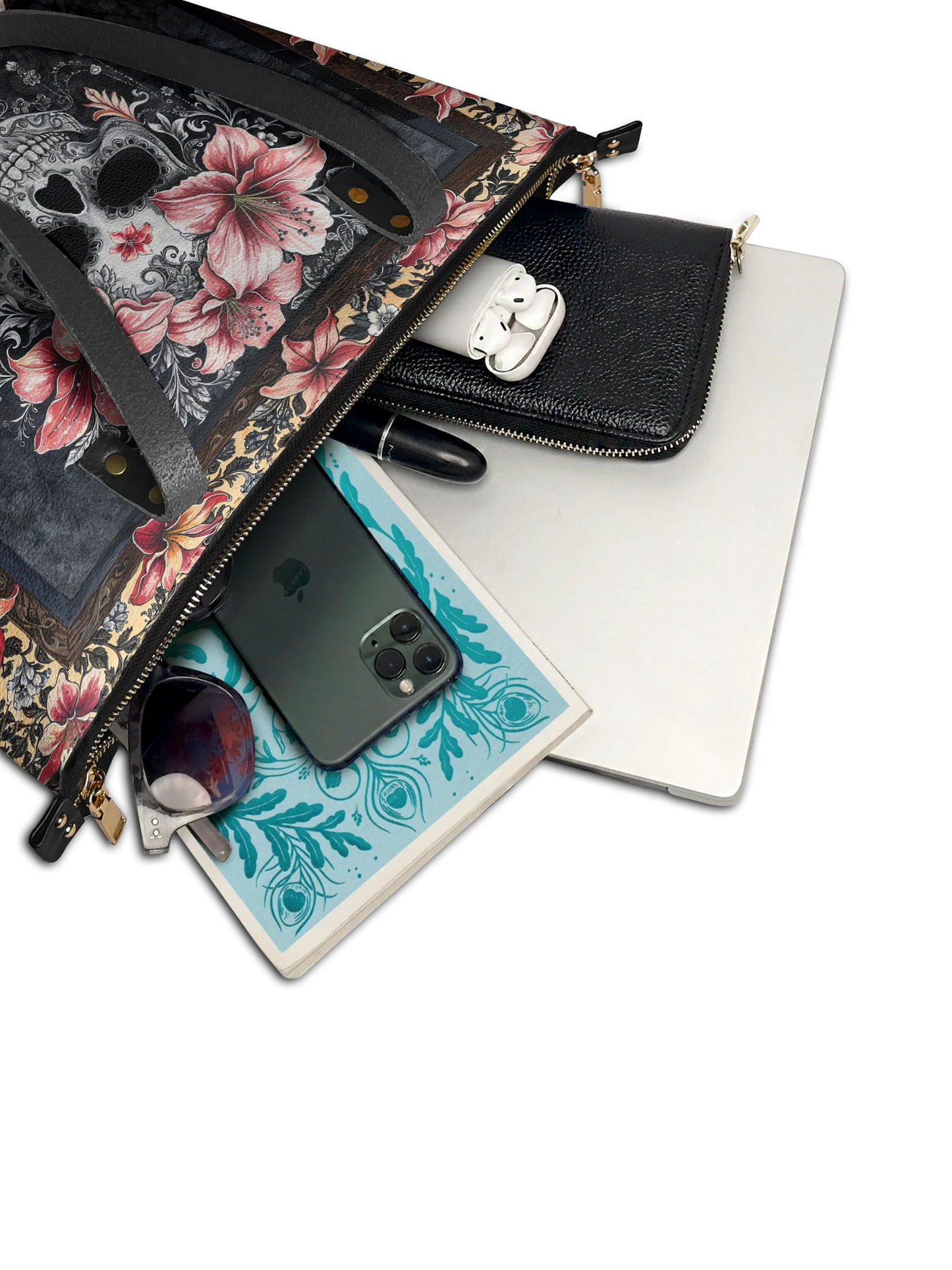 "Roselace" Leather Tote Bag Matching Set (FREE WALLET)