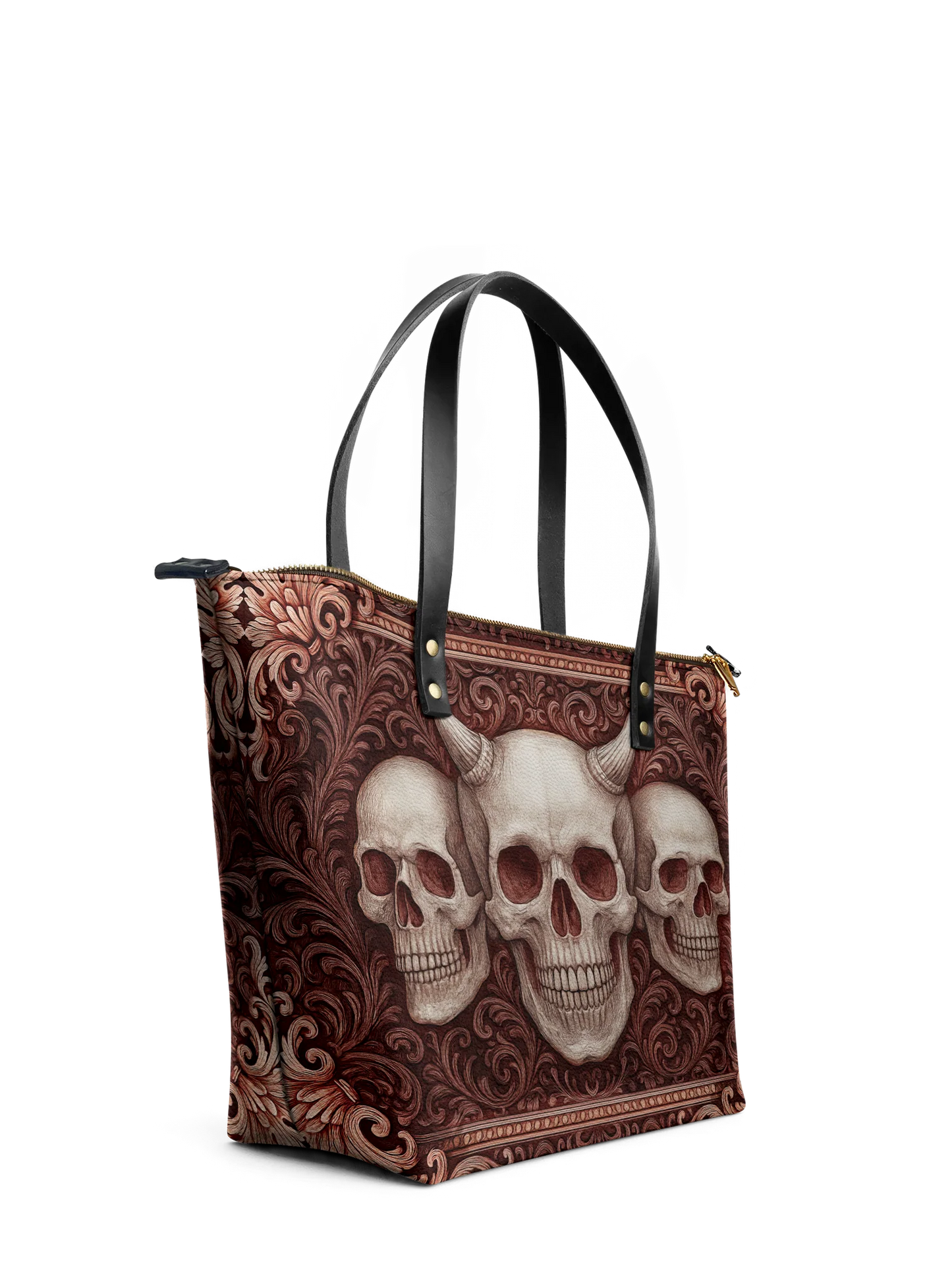 "Triskelion" Leather Tote Bag Matching Set (FREE WALLET)