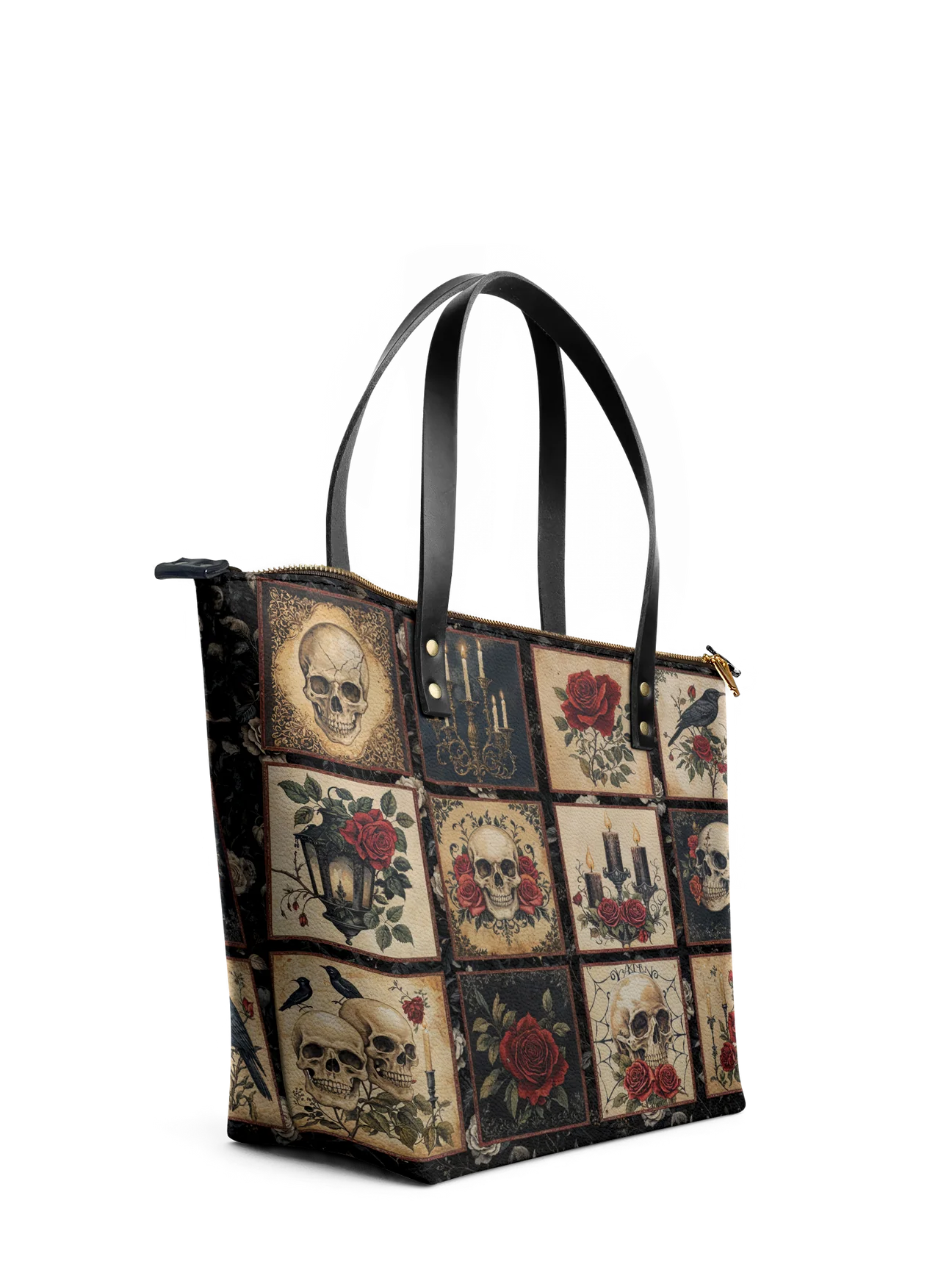 "Blacklitany" Leather Tote Bag Matching Set (FREE WALLET)