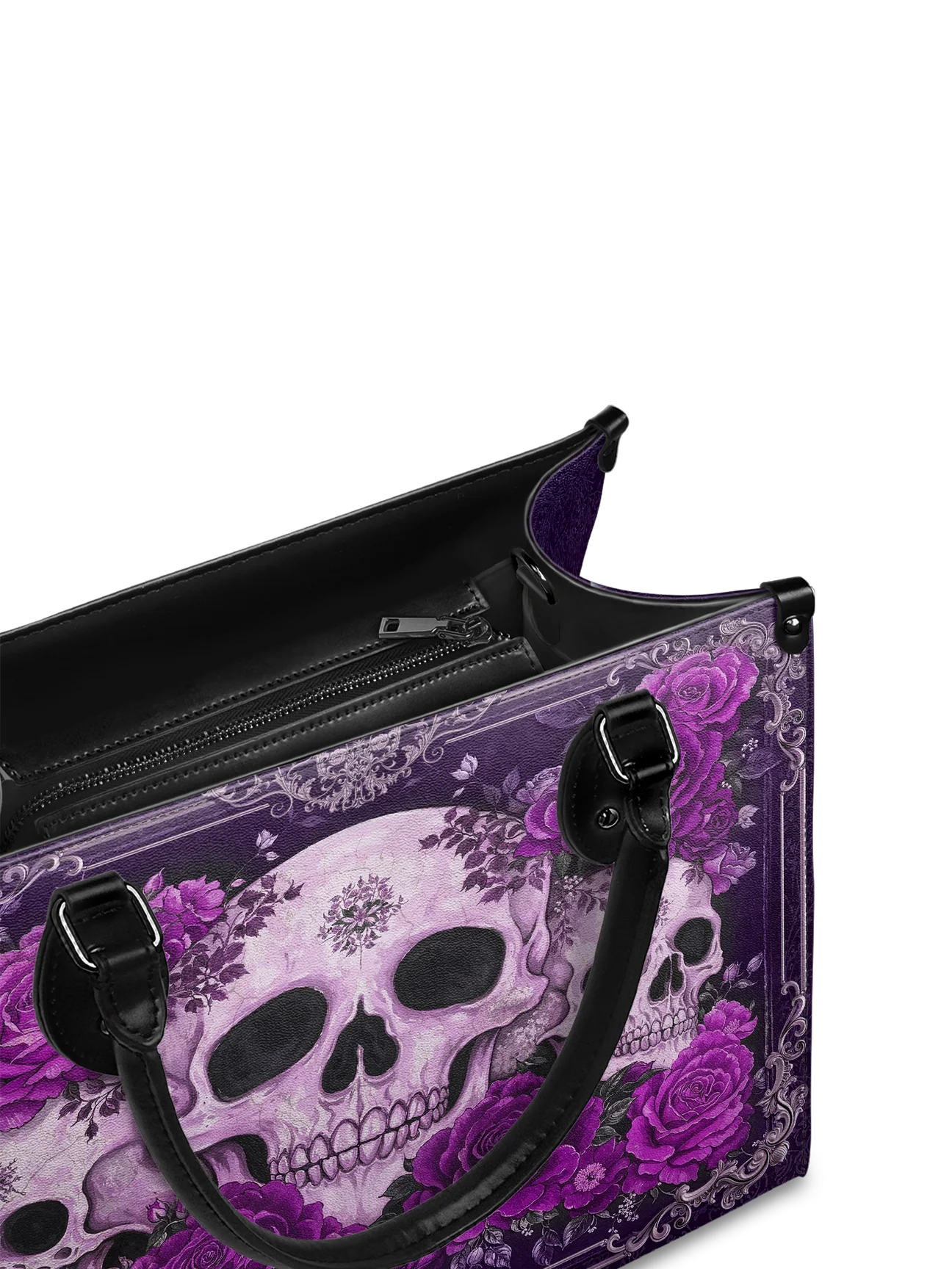"Bloodrose" Poison Plum - Leather Handbag Matching Set (FREE WALLET)
