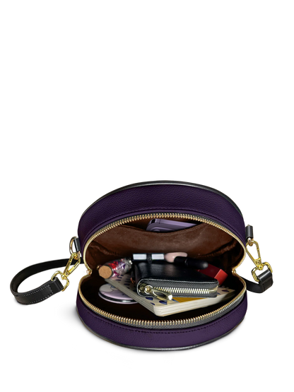 "Bloodrose" Poison Plum Circle Crossbody Bag
