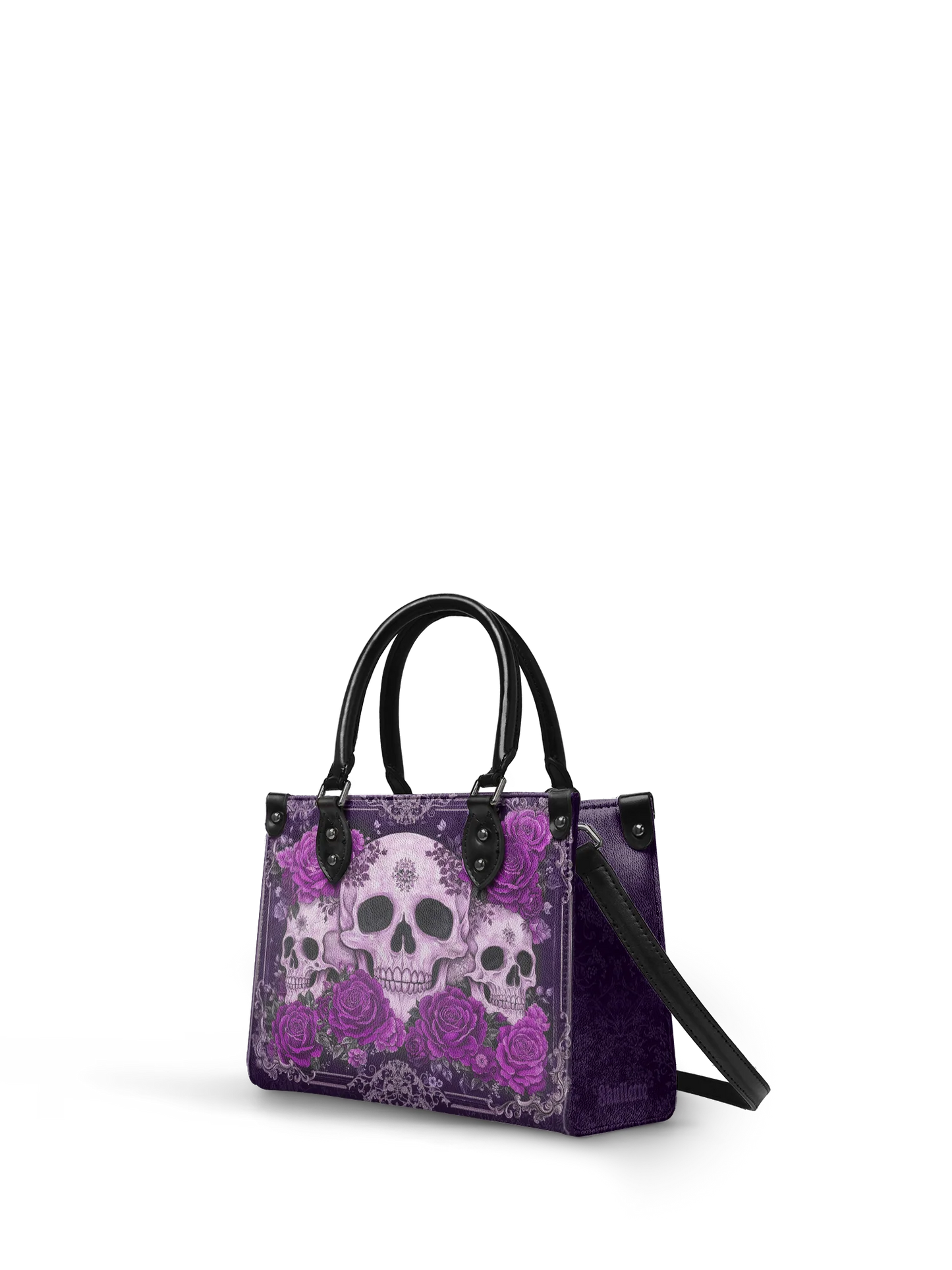 "Bloodrose" Poison Plum - Small Leather Handbag Matching Set (FREE WALLET)