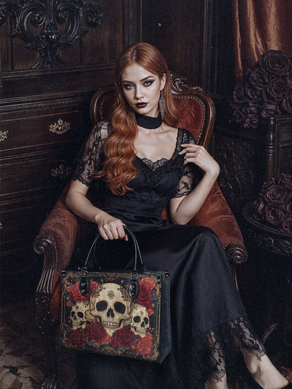 "Bloodrose" - Leather Handbag Matching Set (FREE WALLET)