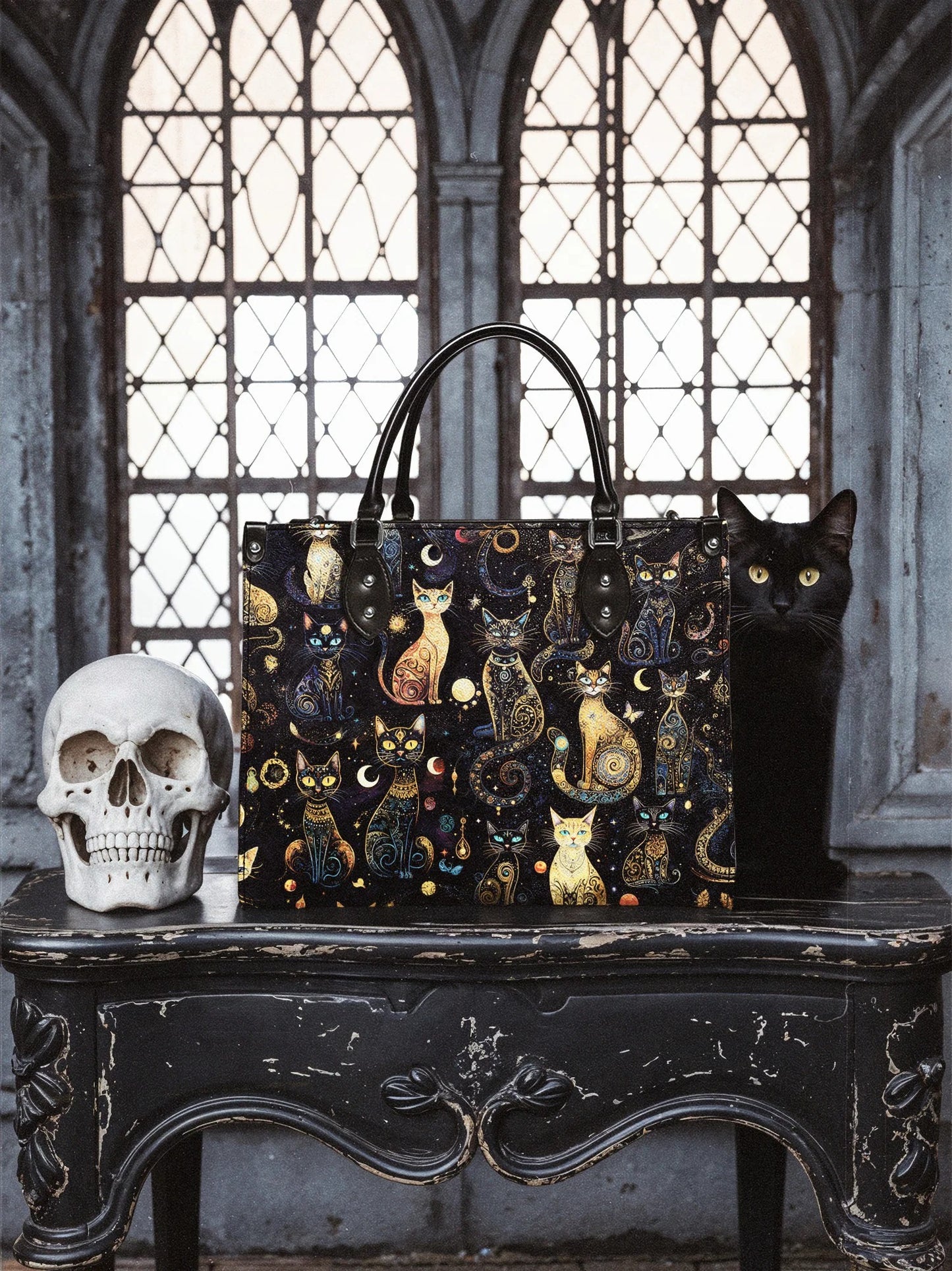 "Lunacat" - Leather Handbag Matching Set (FREE WALLET)