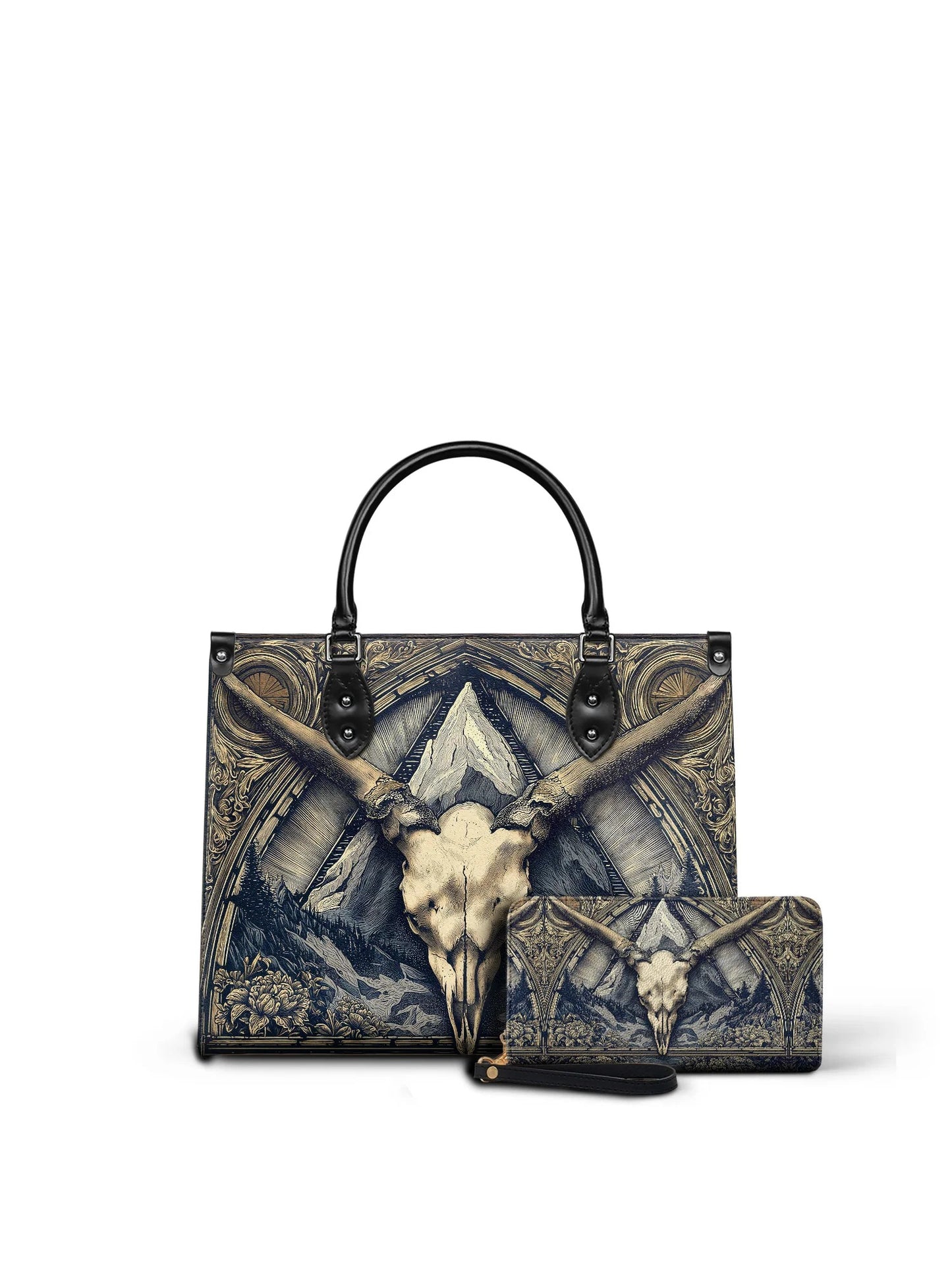 "Altarhorn"- Leather Handbag Matching Set  (FREE WALLET)