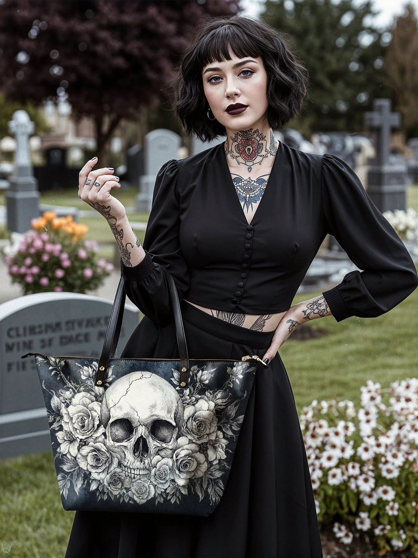 "Frostmourne" Leather Tote Bag Matching Set (FREE WALLET)
