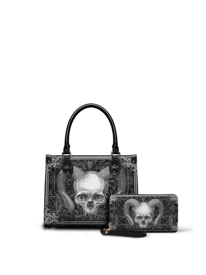 "Grimcrown" - Small Leather Handbag Matching Set (FREE WALLET)
