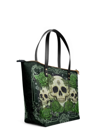 "Bloodrose" Poison Ivy Leather Tote Bag Matching Set (FREE WALLET)