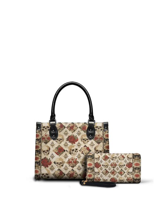 "Mournaire" - Leather Handbag Matching Set (FREE WALLET)