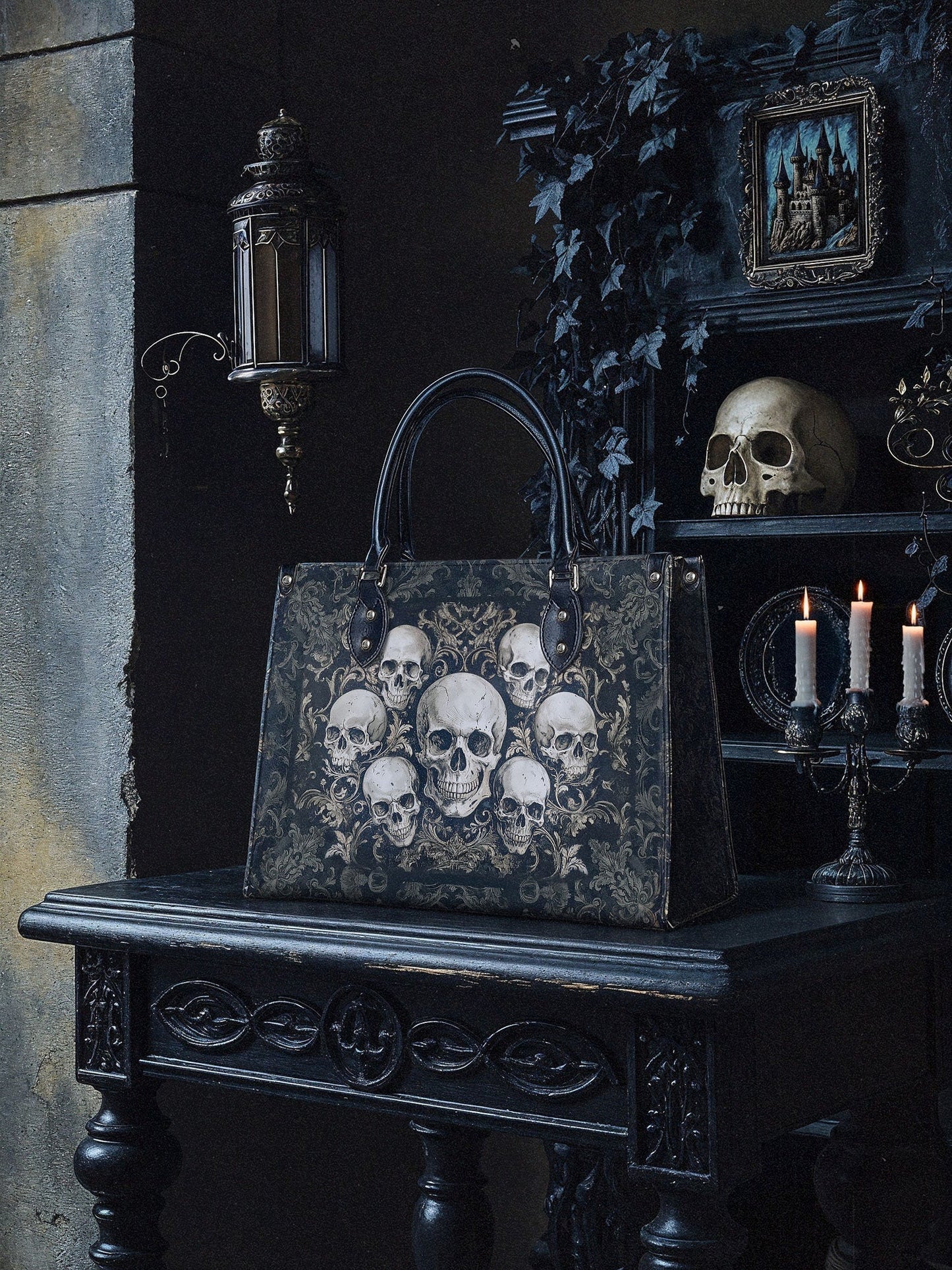 "Deathmark" - Leather Handbag Matching Set (FREE WALLET)