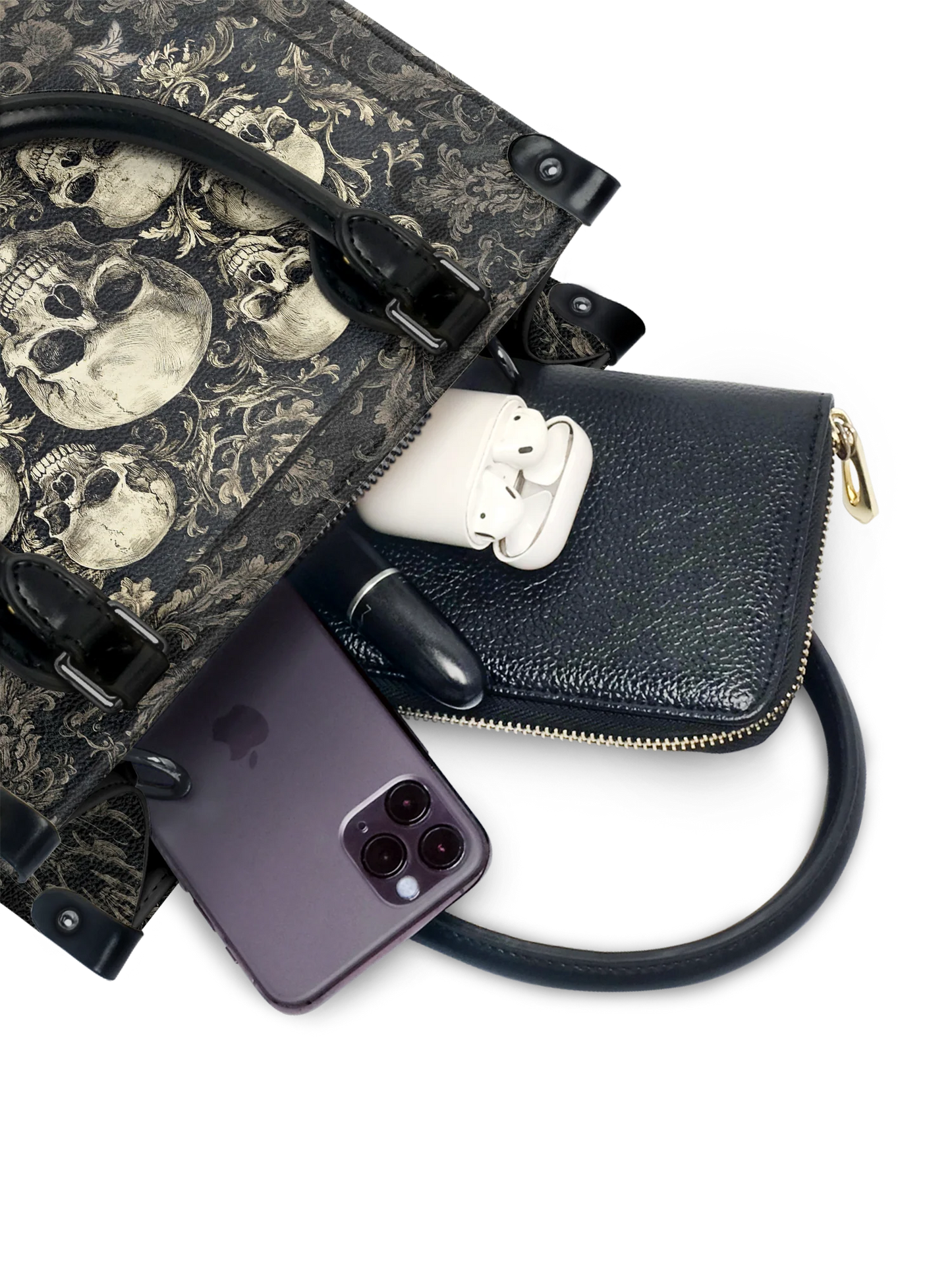 "Deathmark" - Small Leather Handbag Matching Set (FREE WALLET)