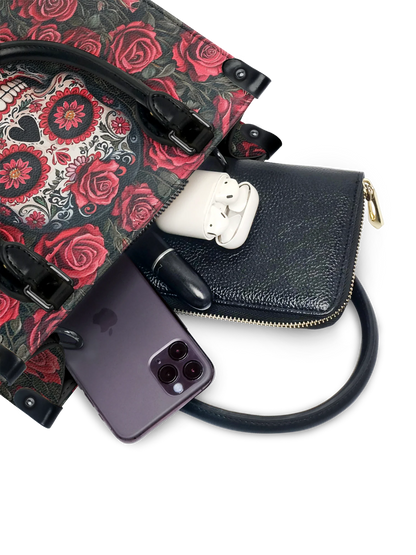 "La Roja" - Small Leather Handbag Matching Set (FREE WALLET)