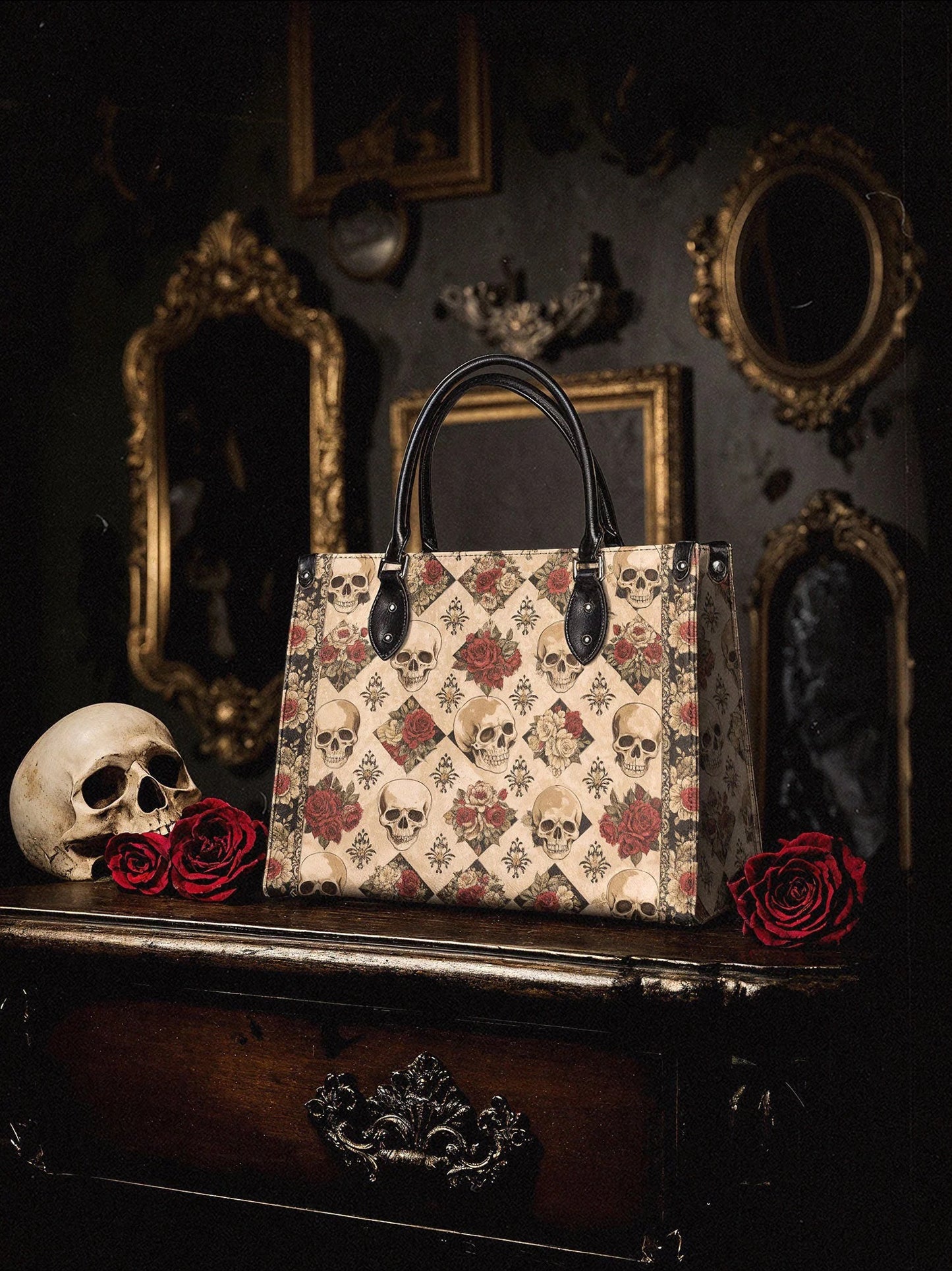 "Mournaire" - Leather Handbag Matching Set (FREE WALLET)