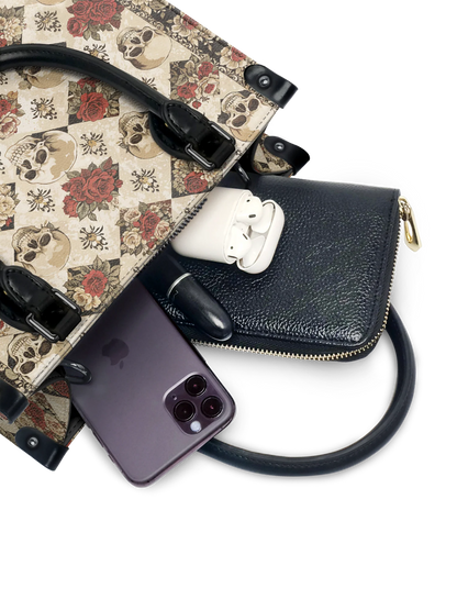 "Mournaire" - Small Leather Handbag Matching Set (FREE WALLET)
