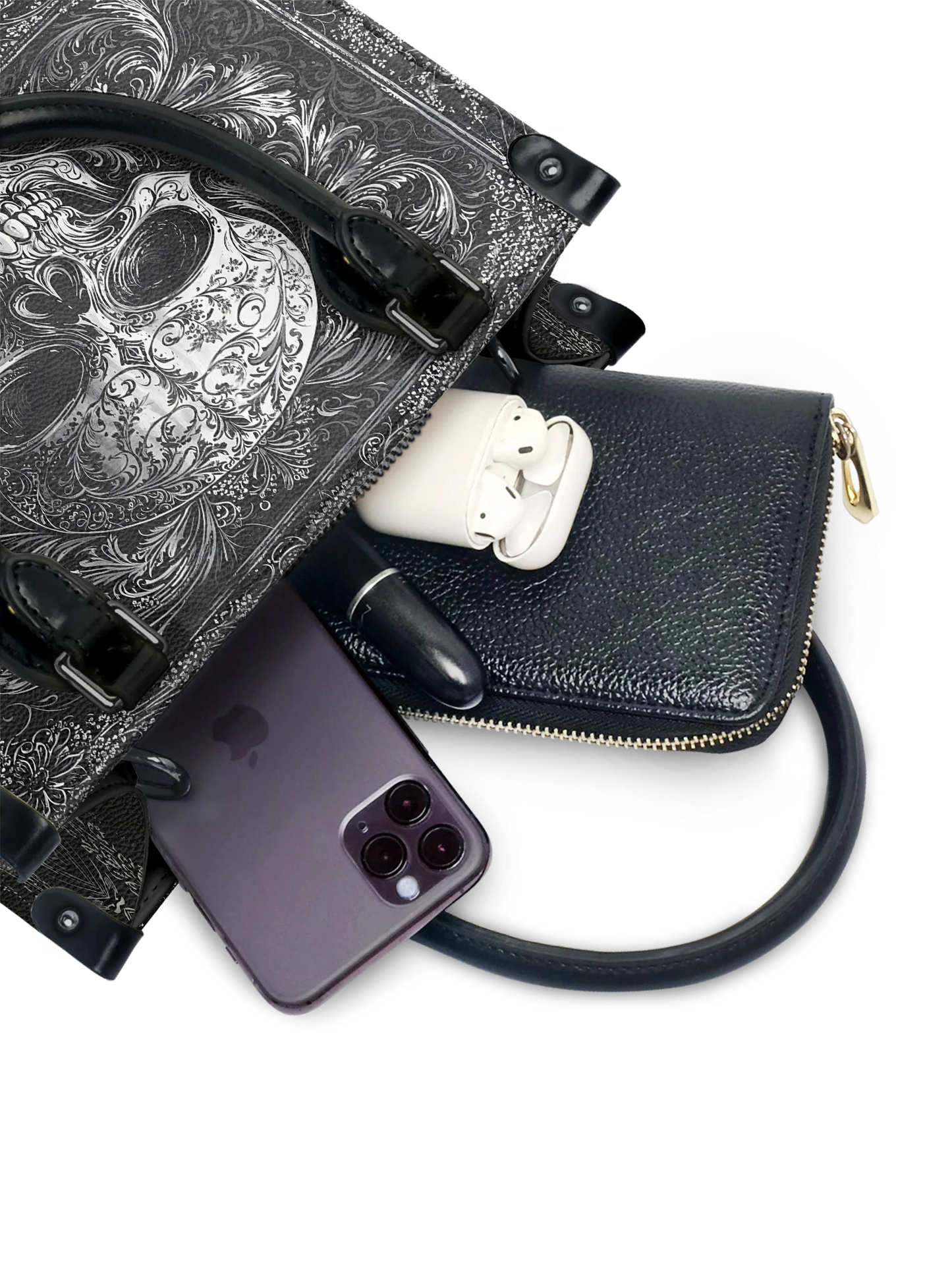 "Obscuria" - Small Leather Handbag Matching Set (FREE WALLET)