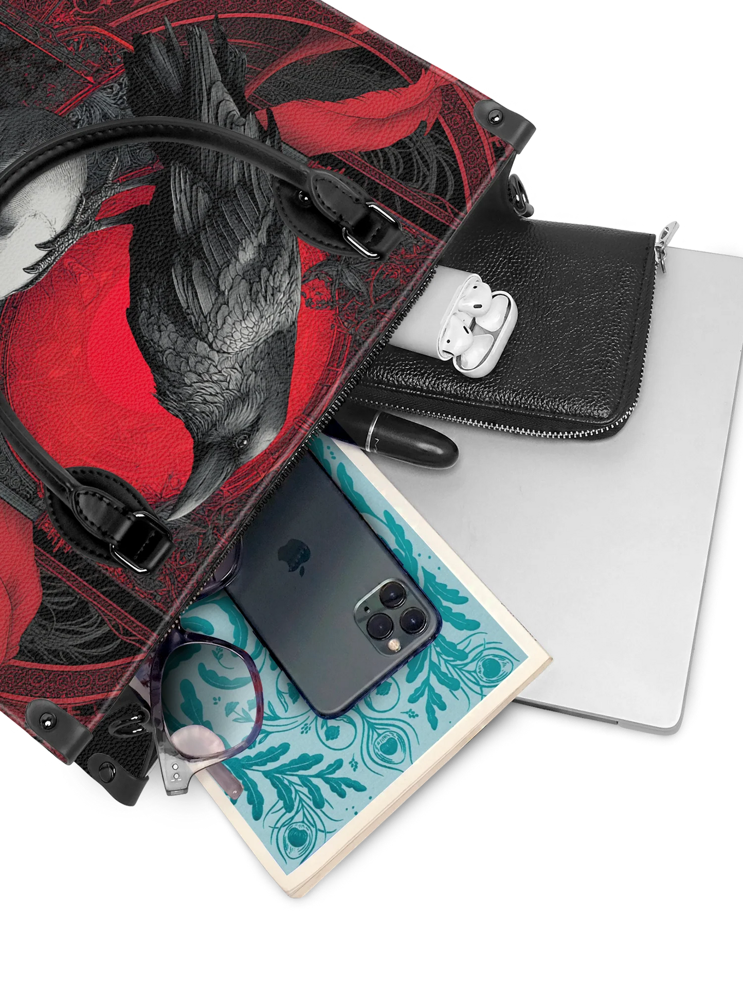 "Bloodraven"- Leather Handbag Matching Set (FREE WALLET)