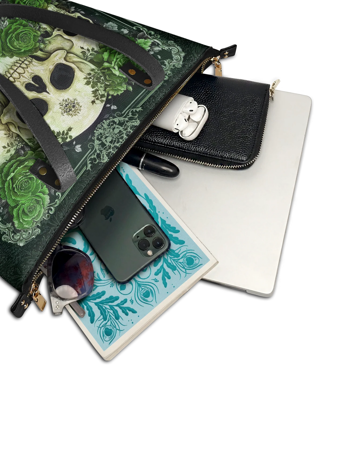 "Bloodrose" Poison Ivy Leather Tote Bag Matching Set (FREE WALLET)