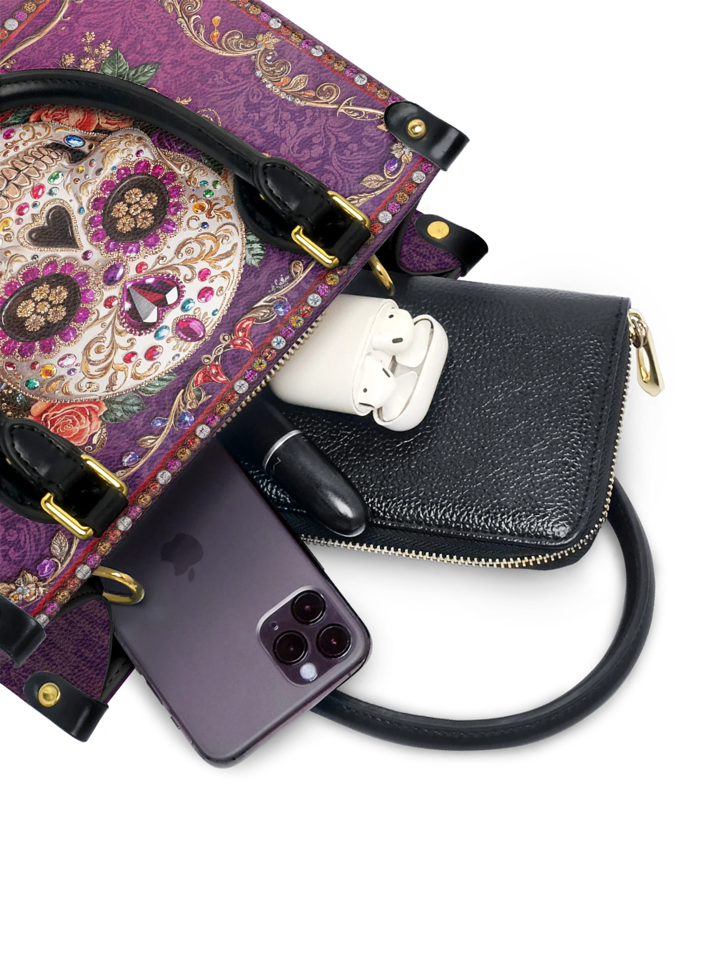 "Catrinelle" Small Leather Bag  Matching Set  (FREE WALLET)