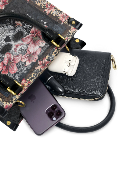 "Roselace" Small Leather Bag Matching Set (FREE WALLET)