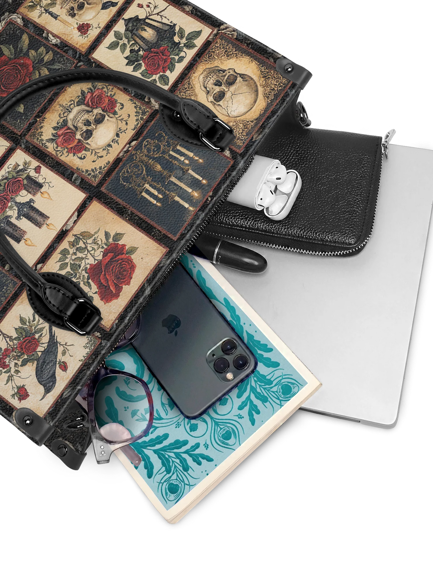 "Blacklitany" - Leather Handbag Matching Set  (FREE WALLET)