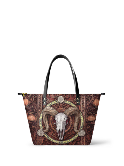 "Hexram" Leather Tote Bag Matching Set (FREE WALLET)