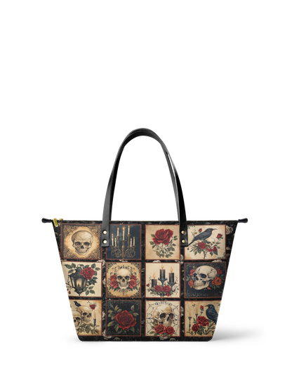 "Blacklitany" Leather Tote Bag Matching Set (FREE WALLET)