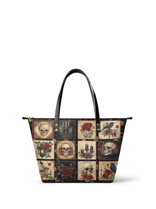 "Blacklitany" Leather Tote Bag Matching Set (FREE WALLET)