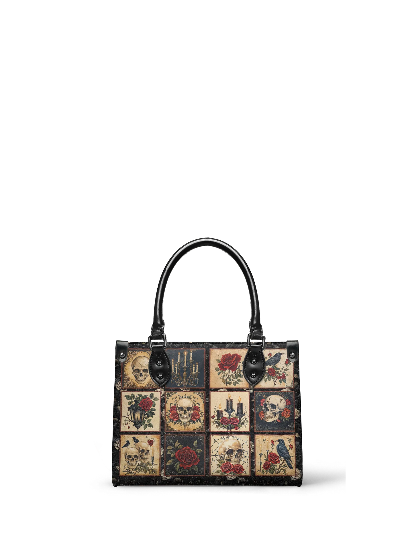 "Blacklitany" - Small Leather Handbag Matching Set  (FREE WALLET)