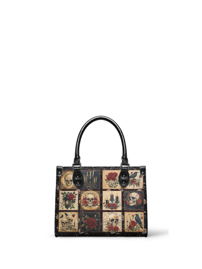 "Blacklitany" - Small Leather Handbag Matching Set  (FREE WALLET)