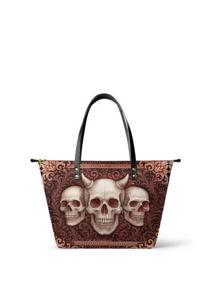 "Triskelion" Leather Tote Bag Matching Set (FREE WALLET)