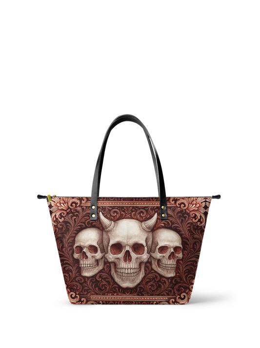 "Triskelion" Leather Tote Bag Matching Set (FREE WALLET)