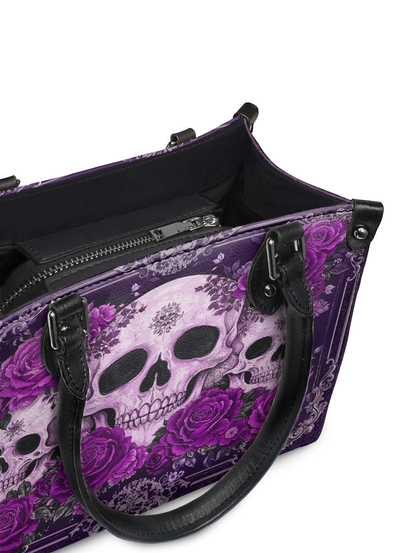 "Bloodrose" Poison Plum - Small Leather Handbag Matching Set (FREE WALLET)