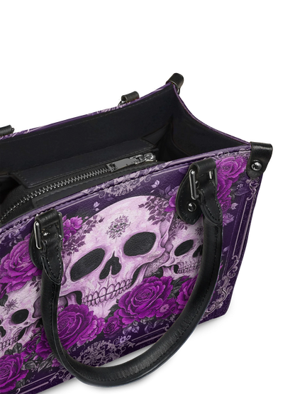 "Bloodrose" Poison Plum - Small Leather Handbag Matching Set (FREE WALLET)