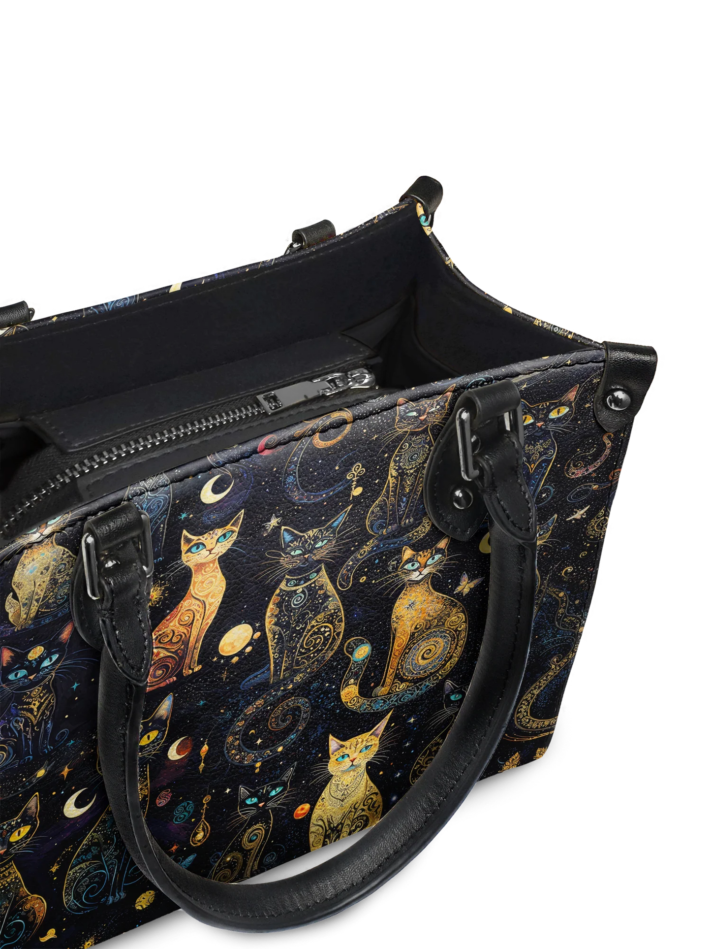"Lunacat" - Small Leather Handbag Matching Set (FREE WALLET)