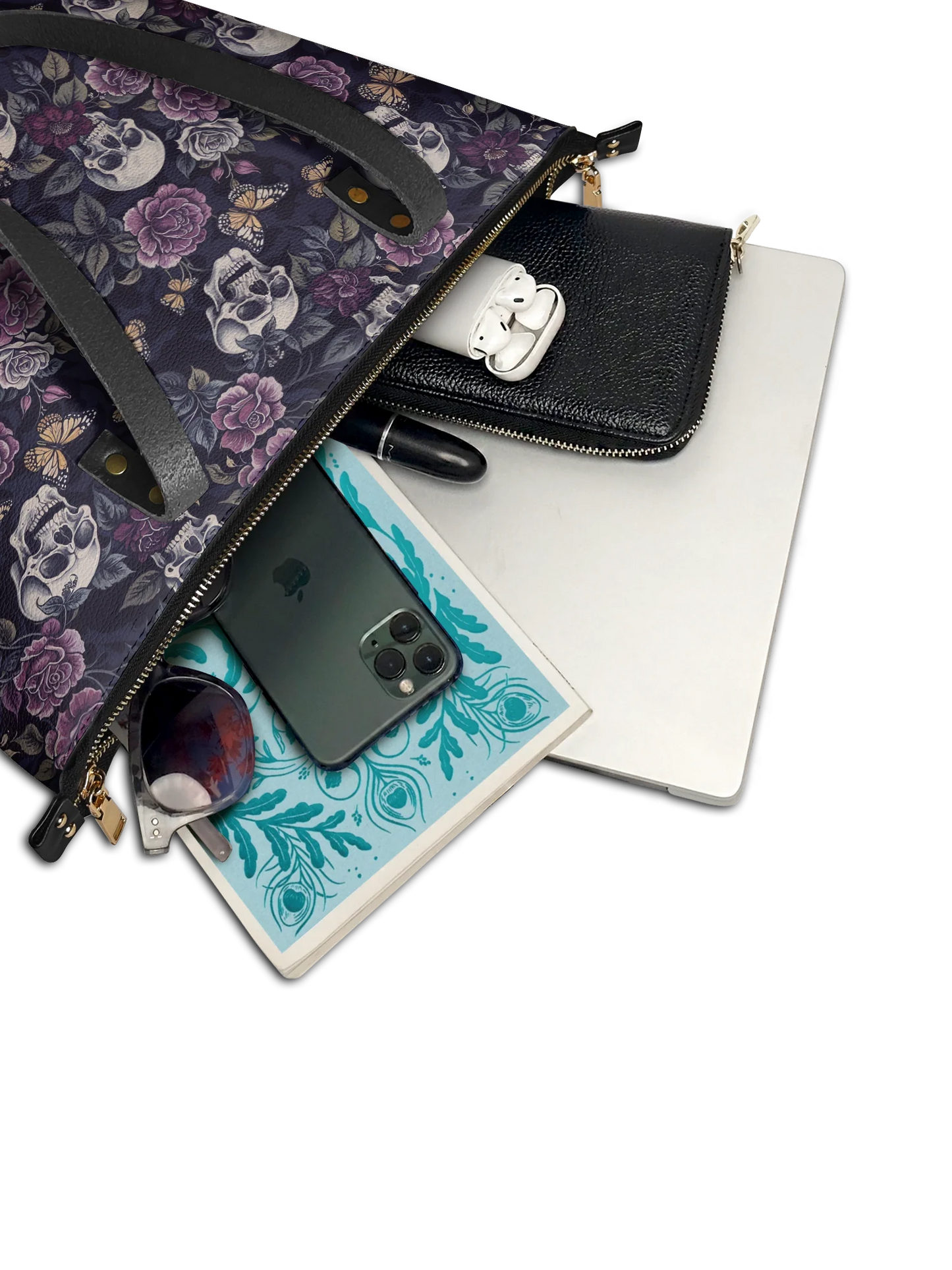 "Noctaflora" Leather Tote Bag Matching Set (FREE WALLET)