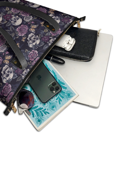 "Noctaflora" Leather Tote Bag Matching Set (FREE WALLET)
