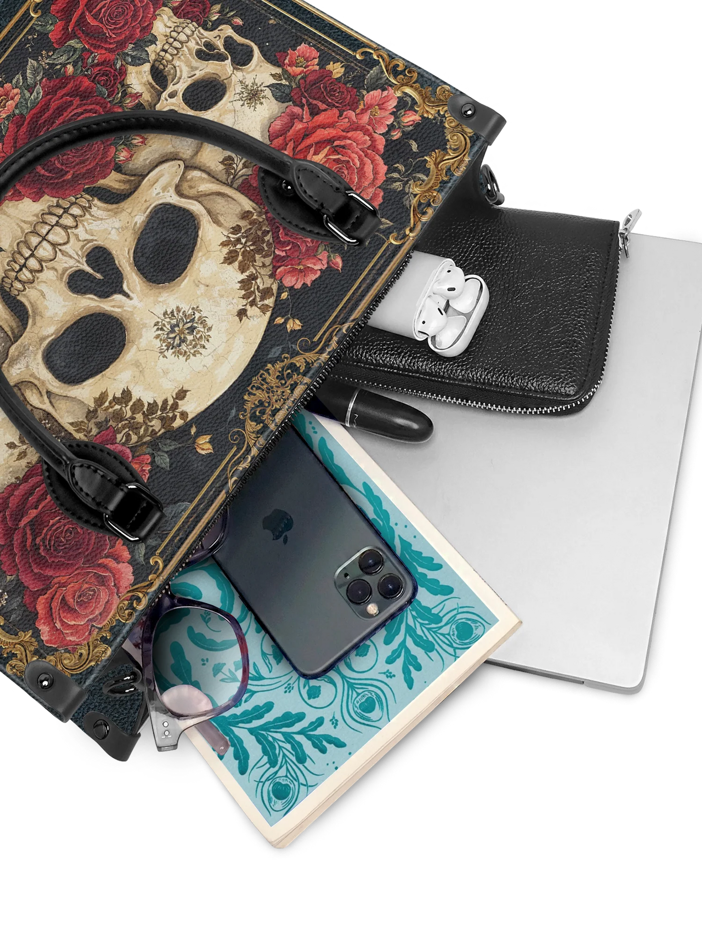 "Bloodrose" - Leather Handbag Matching Set (FREE WALLET)