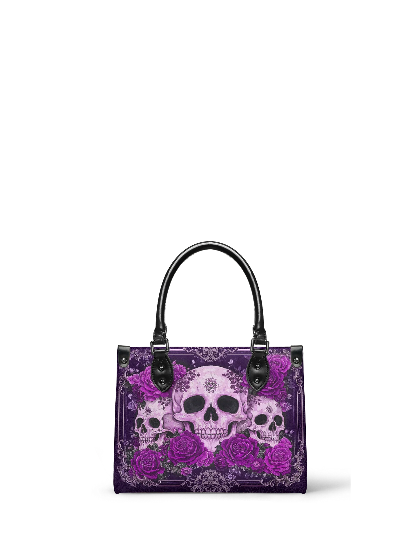"Bloodrose" Poison Plum - Small Leather Handbag Matching Set (FREE WALLET)