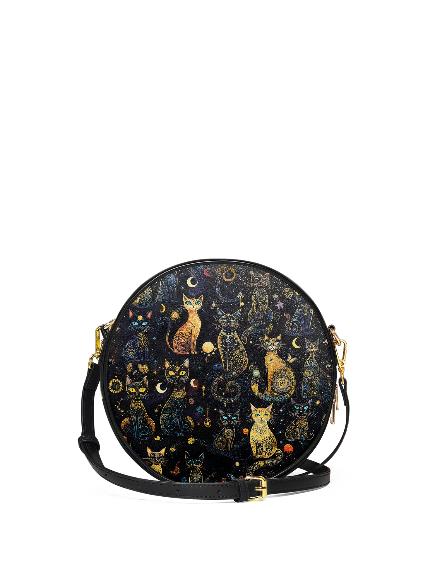 "Lunacat" Circle Crossbody Bag