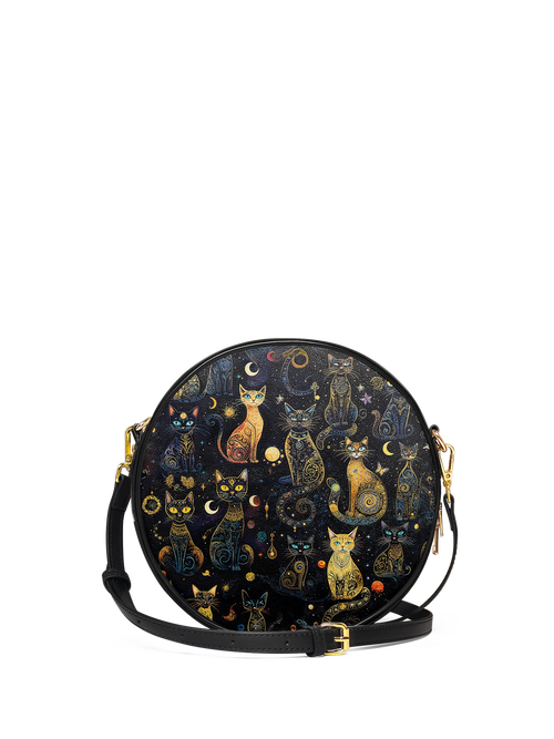 "Lunacat" Circle Crossbody Bag
