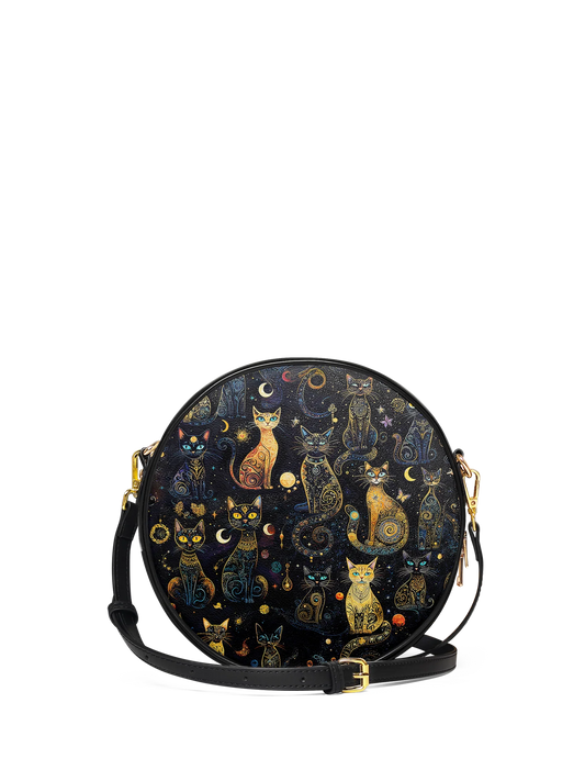 "Lunacat" Circle Crossbody Bag