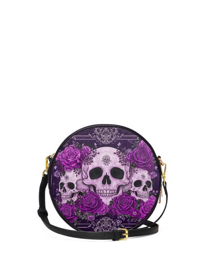 "Bloodrose" Poison Plum Circle Crossbody Bag