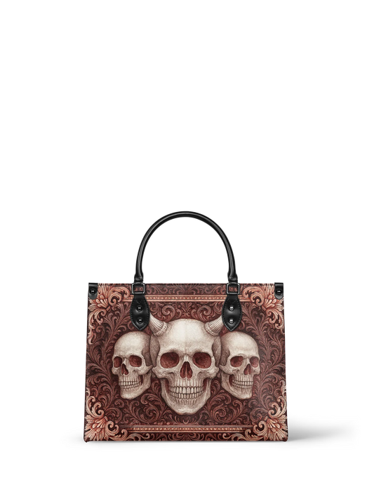 "Triskelion" - Leather Handbag Matching Set (FREE WALLET)