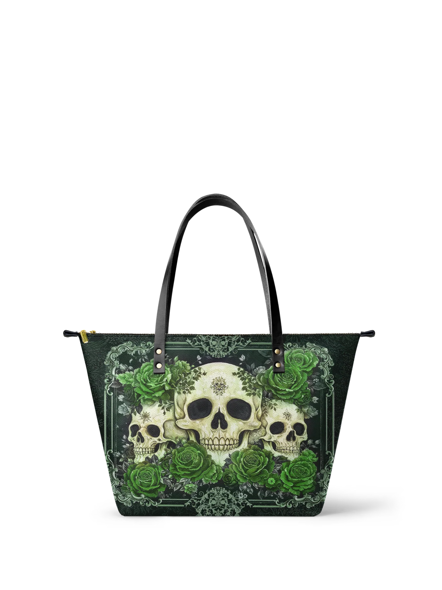 "Bloodrose" Poison Ivy Leather Tote Bag Matching Set (FREE WALLET)