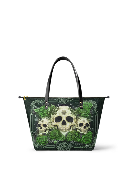"Bloodrose" Poison Ivy Leather Tote Bag Matching Set (FREE WALLET)