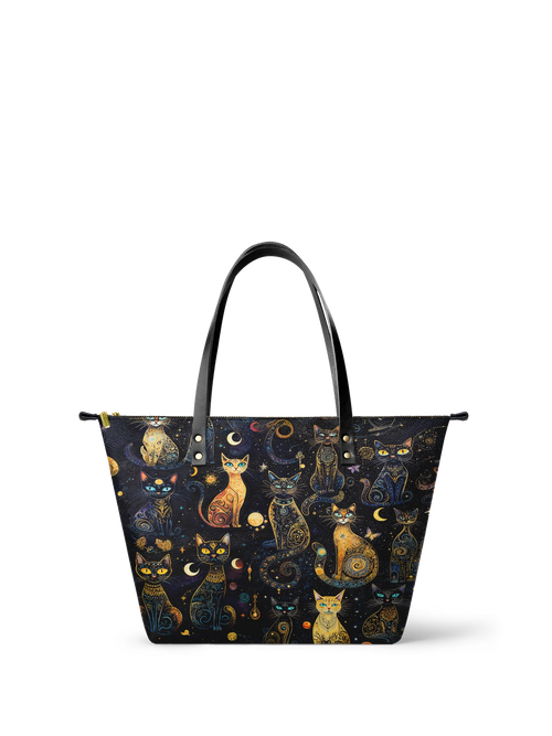 "Lunacat" Leather Tote Bag Matching Set (FREE WALLET)