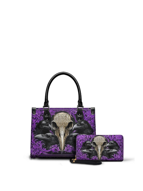 "Corvexia" - Small Leather Handbag Matching Set (FREE WALLET)