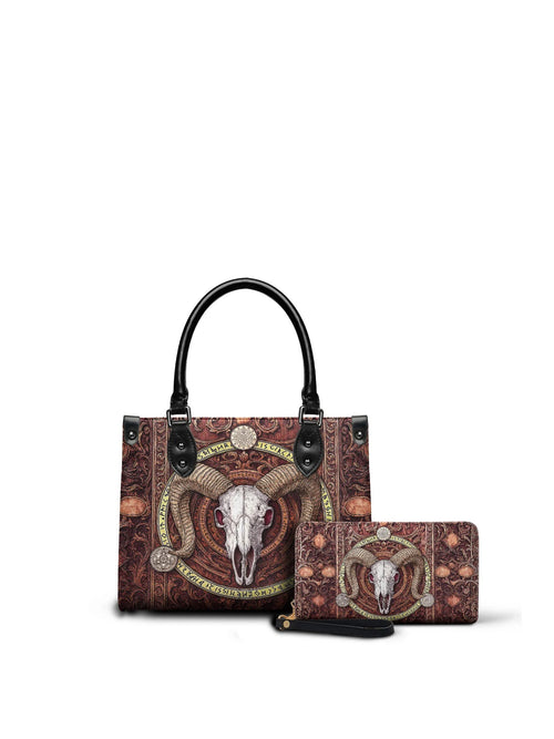 "Hexram" - Small Leather Handbag Matching Set (FREE WALLET)